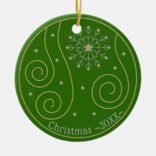 Ornement de Noël "Spirales et Boucles" Personnalis