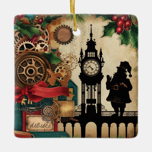 Ornement de Noël Steampunk (Devant)