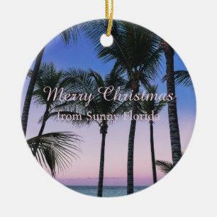 Ornement de Noël tropical personnalisé