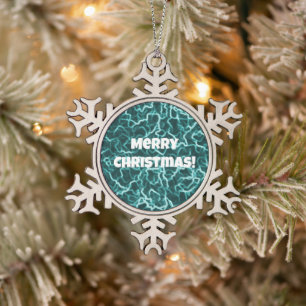Ornement de Noël vert Flocon de neige