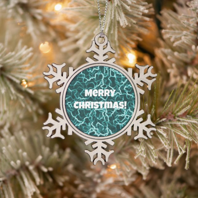 Ornement de Noël vert Flocon de neige (Arbre)