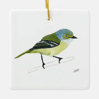 Ornement de Noël Vireo aux yeux blancs