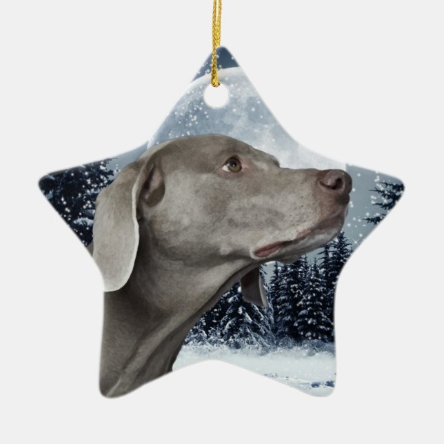 Ornement de Noël Weimaraner (Devant)
