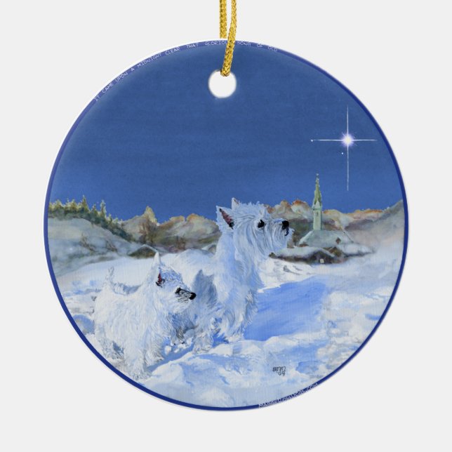 Ornement de Noël Westies (Devant)