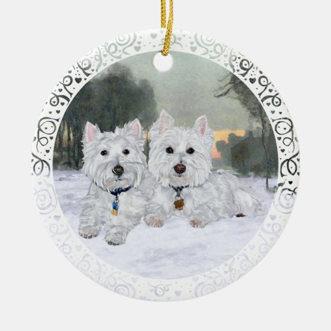 Ornement de Noël Westies (Devant)
