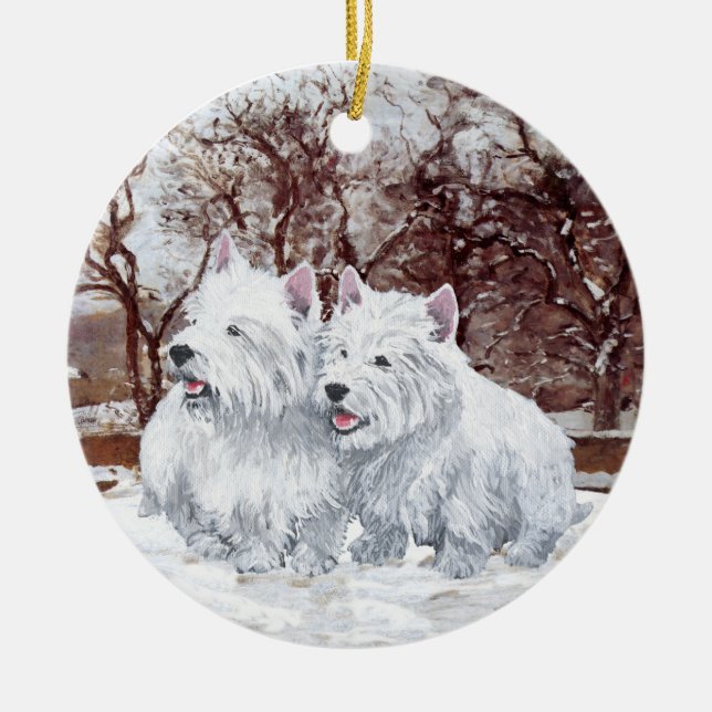 Ornement de Noël Westies (Devant)