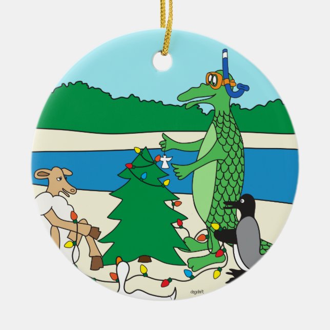 Ornement de Noël Whimsical Beach (Devant)