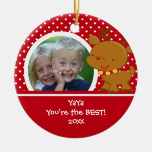 Ornement de Noël YaYa Renne Photo