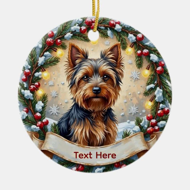 Ornement de Noël Yorkshire Terrier (Devant)