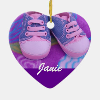 Ornement de nom d'enfant bébé cadeaux Chaussures R