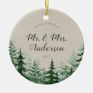 Ornement de nouveaux mariés notre premier ornement