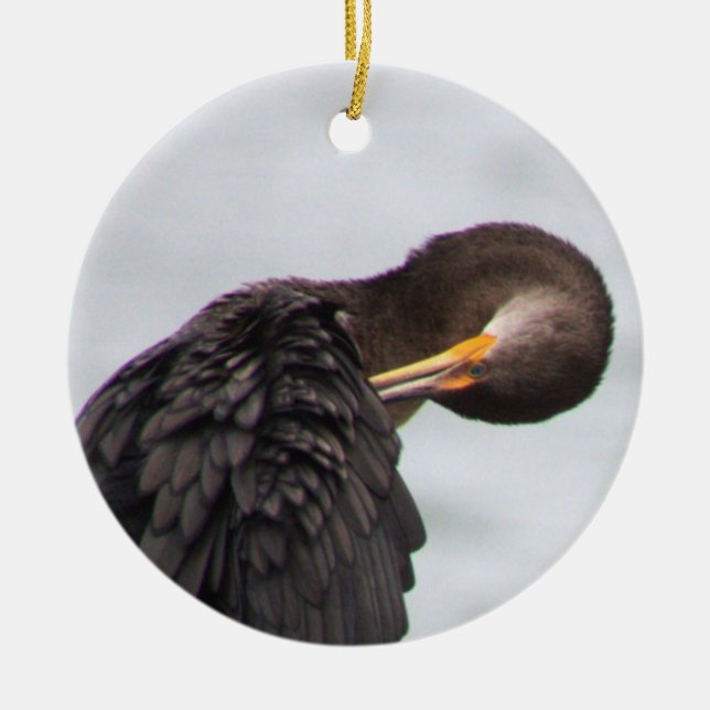 Ornement de oiseau cormoran (Devant)