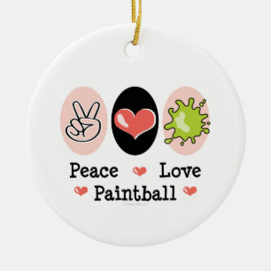 Ornement de Paintball d'amour de paix