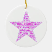 Ornement de patinage artistique customisé avec