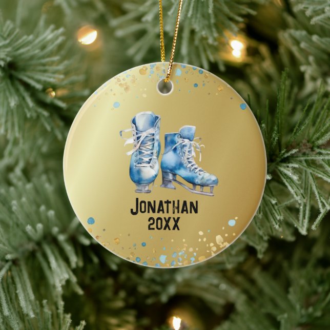 Ornement de patinage sur glace, Noël de hockey sur (Arbre)