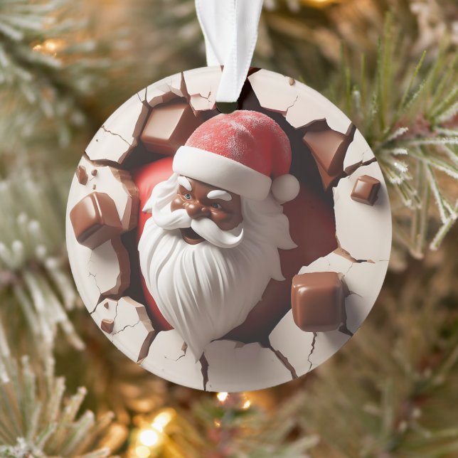 Ornement de Père Noël avec Joie Festive (Arbre)