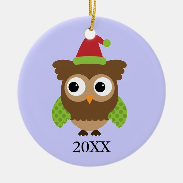 Ornement de père Noël Owl (Devant)