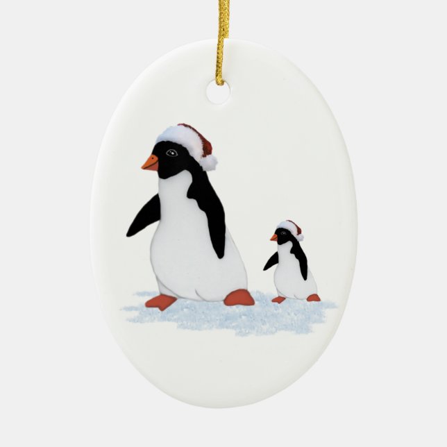 Ornement de père Noël Penguins (Devant)