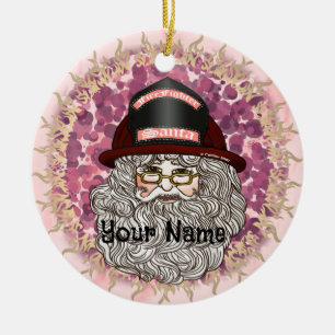 ornement de Père Noël pompier