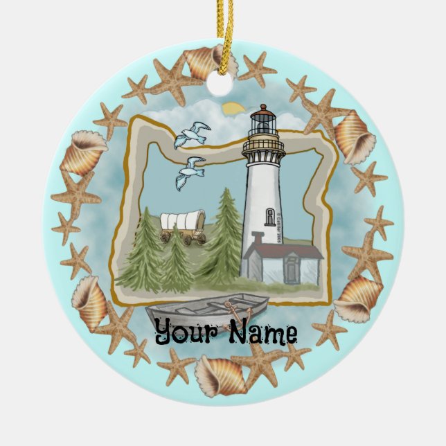 Ornement de phare aux coquilles de l'Oregon (Devant)
