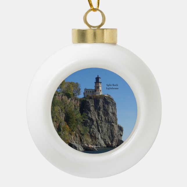 Ornement de phare de Split Rock depuis la plage (Devant)