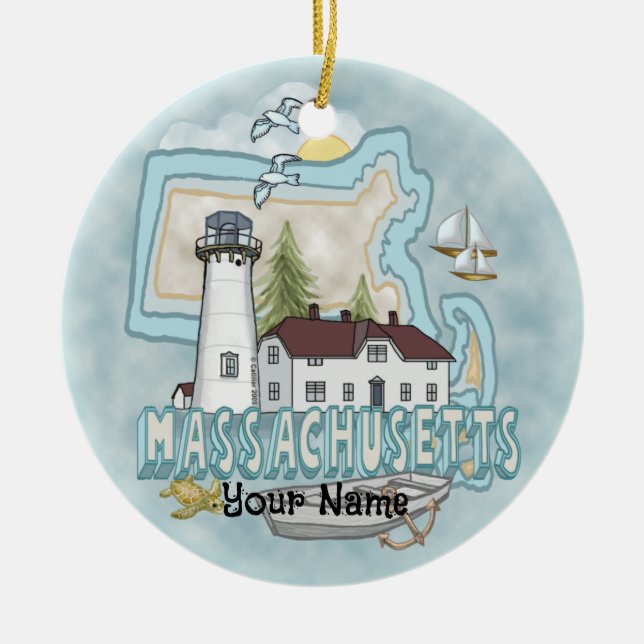 ornement de phare du Massachusetts (Devant)