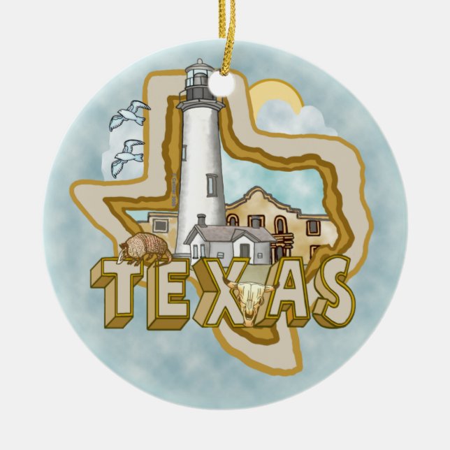 Ornement de phare du Texas (Devant)