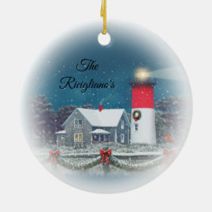 Ornement de phare en céramique Nauset personnalis