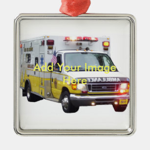 Ornement de photo d'ambulance
