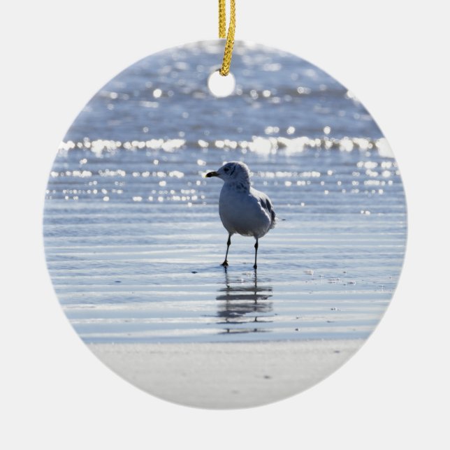 Ornement de photo de mouette dans l'océan  (Devant)