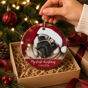 Ornement de photo de Noël pour le premier Noël de 