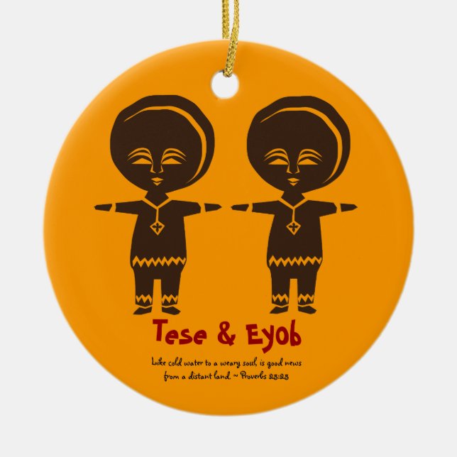 Ornement de photo d'enfants de mêmes parents (Devant)