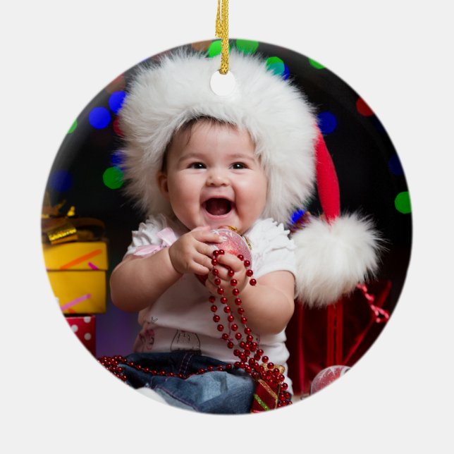 Ornement de photo pour le premier Noël de bébé (Dos)