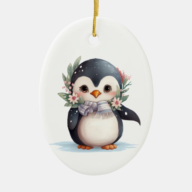 Ornement de pingouin bébé - Vacances hivernales mi (Devant)
