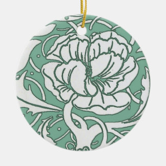 Ornement de pivoine de Nouveau d'art