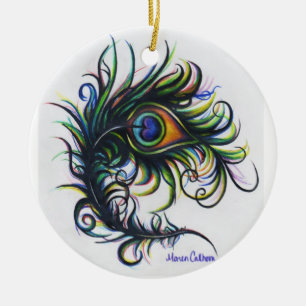 Ornement de plume de paon