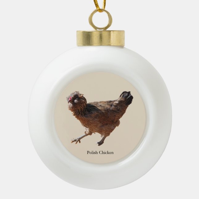 Ornement de poulet polonais (Devant)