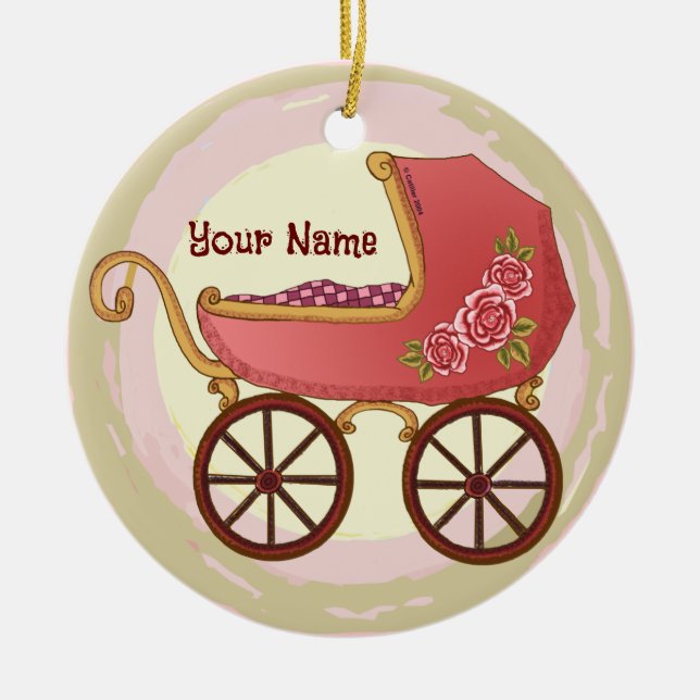 Ornement de poussette pour bébé fille  (Devant)