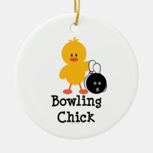 Ornement de poussin de bowling