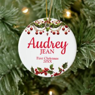 Ornement de premier arbre de Noël de bébé