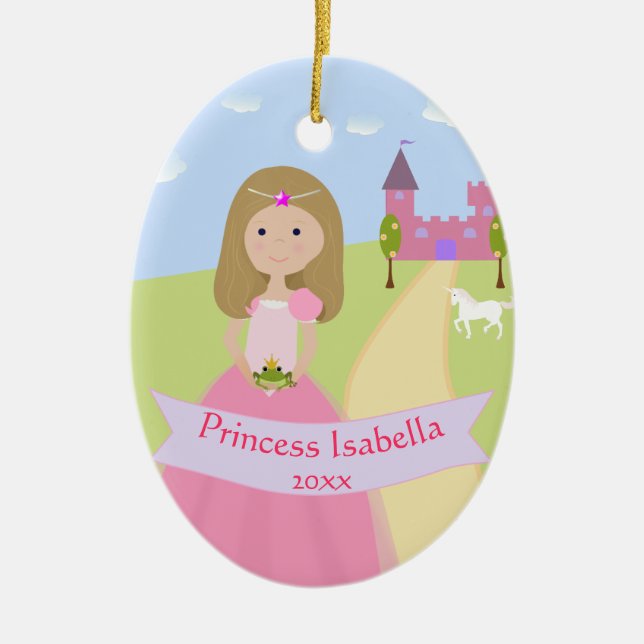 Ornement de princesse à deux côtés personnalisé (Devant)