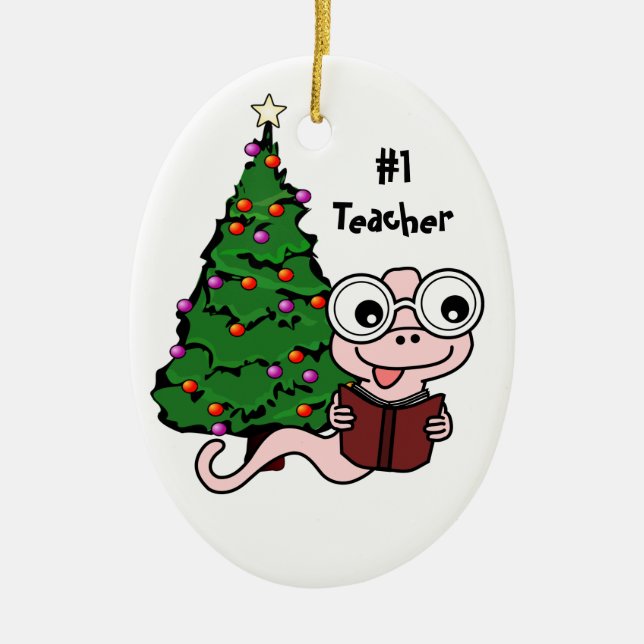 Ornement de rat de bibliothèque de Noël du (Devant)