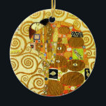 Ornement de réalisation de Gustav Klimt<br><div class="desc">Ornement de réalisation de Gustav Klimt. Frise à partir de 1909. Accompli pendant la phase d'or de Klimt, la réalisation comporte un couple d'embrassement se tenant sous un édredon multi-modelé comportant des spirales, des yeux, des oiseaux, des poissons et d'autres formes. L'arrière - plan du travail comporte les mêmes spirales...</div>