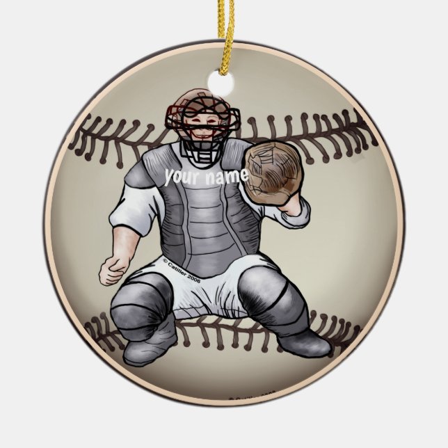 Ornement de receveur de baseball  (Devant)