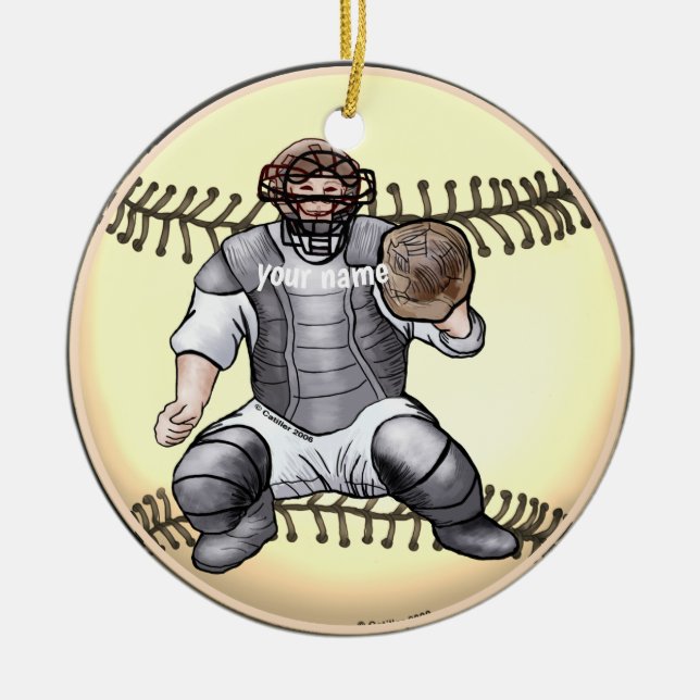 Ornement de receveur de baseball (Devant)