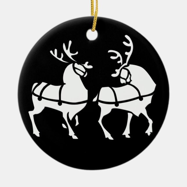 Ornement de Renne de Noël Décorations de Fêtes (Devant)