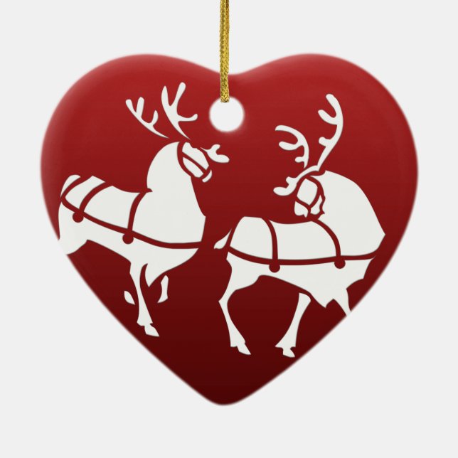 Ornement de rennes de Noël Personnaliser la décora (Dos)