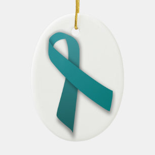 Ornement de ruban turquoise
