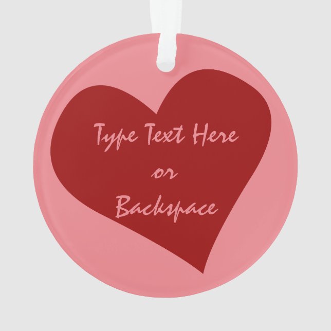 Ornement de Saint Valentin Customisé Amour Ornemen (dos)