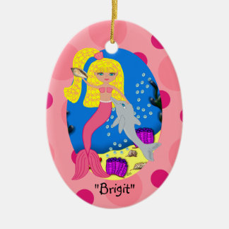 Ornement de sirène rose Brigit